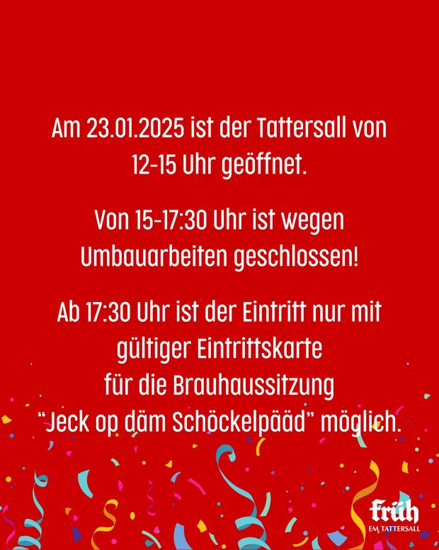 Bild Geänderte Öffnungszeiten am 23.01.